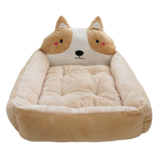 meongmoongs 寵物柴犬坐墊, 淺褐色