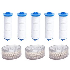 소프클 LED 수전 리필 세디먼트 필터 5p + 칼슘볼 필터 3p 세트, 1세트