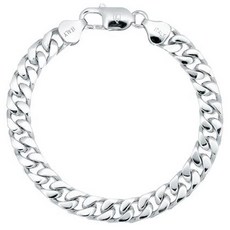 로이드 이태리실버 빈티지 커프체인 팔찌 S