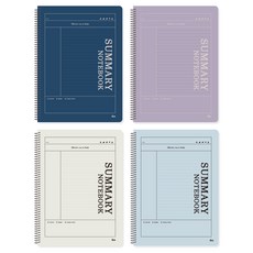 아이비스 핵심정리 노트 SP 12416 4종 세트, 네이비, 퍼플, 블루, 아이보리, 4개