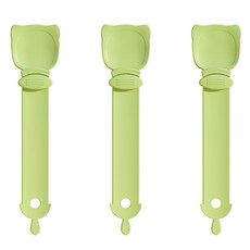 반려동물 아티펫 스트립 먹이 간식 압착 스푼, 그린, 3개