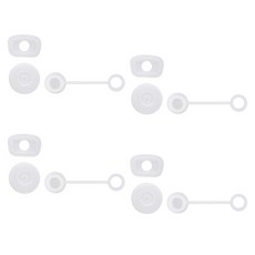 블럭마트 텀블러 물샘방지 실리콘마개 3종 세트, 투명, 4세트