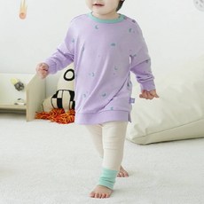 밤부베베 아동용 우주숲 롱티 긴팔 상하복
