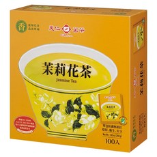 天仁茗茶 茉莉花茶, 袋裝防潮，保持新鮮, 香氣怡人，隨時享用, 2g, 100包, 1盒