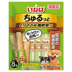 INABA 汪啾嚕肉泥捲心條 關節保健配方 雞肉+雞軟骨 8入, 雞肉 + 雞軟骨, 1袋