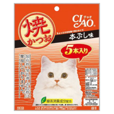 INABA CIAO 啾嚕 宗田鰹燒魚柳條 5條, 綠茶消臭成分配合, 原味高湯, 1袋