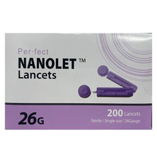 나노렛 일회용 랜싯 바이올렛 채혈침 26g, 1개