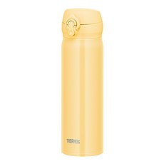THERMOS 膳魔師 真空斷熱保溫瓶 JNL-506 奶油黃 0.5L, 易鎖定單按鈕打開, 黃色, 500ml, 1個