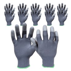 GUARDMAN PU Top手指指尖塗層手套 M, 灰色, 10個