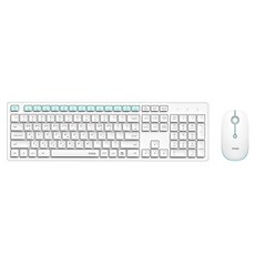 아이노트 퓨전에프앤씨 무선키보드 마우스 세트, KM830R, 화이트, 일반형