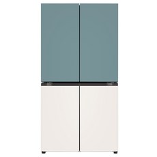 [색상조합형] LG전자 오브제컬렉션 양문형 디오스 상냉장 하냉동 4도어 냉장고 방문설치, T873MTE012
