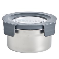 코렐코디네이츠 스텐 밀폐용기 원형 소 370ml, 1개, 단품