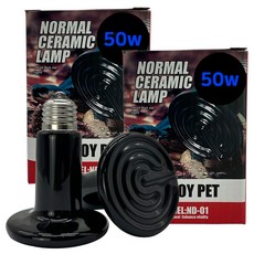 NOMOY PET 爬蟲陶瓷加熱燈平板50W ND-01, 2個, 黑色