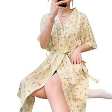 소니오 코지 파스텔 잠옷 샤워 가운 XL, 03 플라워, 1개
