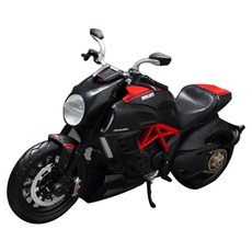 Maisto 1:12杜卡迪魔鬼碳纖維機車模型壓鑄, 紅色 黑色