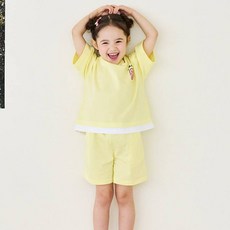 베베쥬 아동용 네온 블록 스마일 상하복 세트