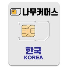 나무커머스 한국 유심칩, 4일, 매일 3GB 소진시 저속 무제한