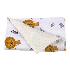 我家寶貝 豆豆絨安撫巾蓋毯, 120*75cm, 觸感柔軟細緻 溫柔呵護寶寶, 120 x 75cm, 小獅王