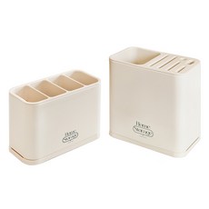 DALPAENGI LIVING Elle瀝水不鏽鋼餐具筒+烹飪工具筒組, 1組, 混色