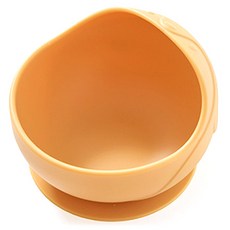 mommy's table 幼兒用Pengyami矽膠吸盤碗, 1個, 素瓷黃