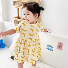 女生清爽水果連身裙