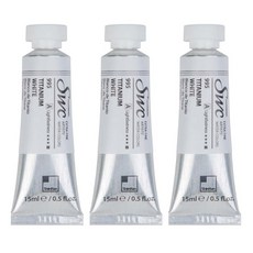 신한화구 전문가 수채화물감 SWC 튜브 A시리즈 995 티타늄 화이트 3p, 15ml, 1색 15ml, 1색