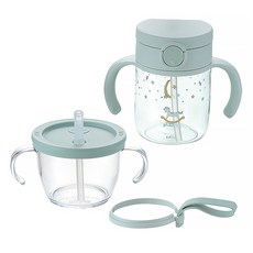 릿첼 아스타 빨대 스타트 첫걸음컵 150ml + 빨대컵 200ml + 스트랩 세트, 1세트, 민트