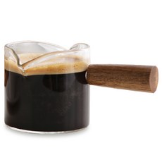 삼호유리 우드 손잡이 샷잔 대, 투명, 1개 투명, 1개