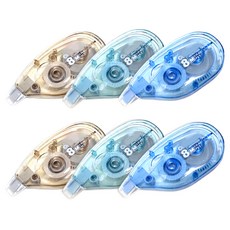 DADA 高性價比滑動修正帶8m, 薄荷綠 2入+棕色 2入+藍色 2入, 1組