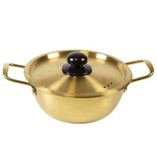 UH홈데코 인덕션 IH 스텐 라면냄비, 18cm, 골드, 1개
