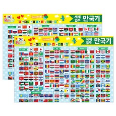 쁘띠팬시 디자인 스티커 세계일주만국기 DA5638, 혼합색상, 2개 혼합색상, 2개