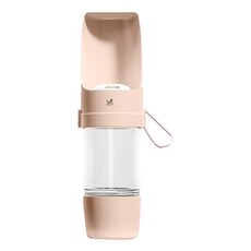 딩동펫 반려동물 2in1 슬라이드 원터치 물병, 핑크, 1개