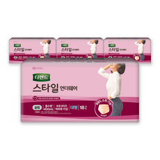 디펜드 여성용 스타일 언더웨어 성인기저귀 라이트핏 슬림, 대형, 18매입, 4개