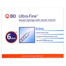 BD 울트라파인 0.25 x 6 mm 0.5ml 당뇨관리 인슐린 주사기