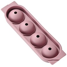 UH홈데코 실리콘 왕 얼음틀 일자 4구, 핑크