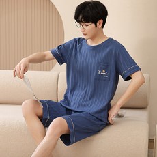 피어니스트 남성용 캐주얼 러블리 홈웨어 잠옷 상하 세트
