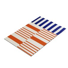 바이빔 빨아쓰는 욕실 주방 소프트 규조토 발매트 40 x 60 cm, 스트라이프 오렌지, 1개