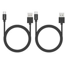 넥스트 A타입 마이크로 5핀 고속충전 데이터 케이블 NEXT-AM5101U2, 2개, 블랙