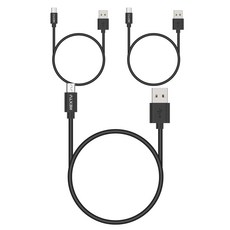 넥스트유 USB A타입-마이크로 5핀 고속충전 데이터 짧은 숏 케이블 NEXT-AM5031U2, 3개 3개