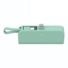 피에스글로벌 힙스터 5000mAh 도킹형 보조 배터리 애플8핀, MOPB-R5-CHL, 민트