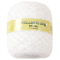 웰빙수세미 콘사 뜨개실 200g, 01 흰색, 1개