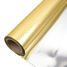 코코플러스 작은 땡땡이 롤 포장지 17m x 53cm, 금색, 1개