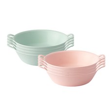 주방선생 플레이팅 파티 시리얼볼 4종 x 2p 세트 스몰, 그린, 핑크, 1개 그린, 핑크, 1세트
