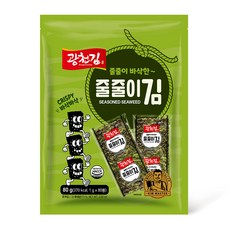 광천김 바삭한 줄줄이김 80p, 80g, 1개 - 핑크퐁줄줄이김