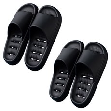 블럭마트 남성용 물빠짐 eva 욕실화, 블랙, 2개