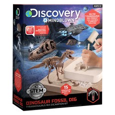 Discovery MINDBLOWN 國家地理 恐龍化石挖掘套組 霸王龍立體拼圖，15塊恐龍骨頭, 15片, 1423004871, 1盒