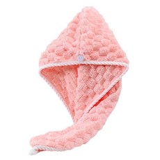 다정다감 빨리 마르는 극세사 엠보씽 헤어타올 터번, 핑크, 1개