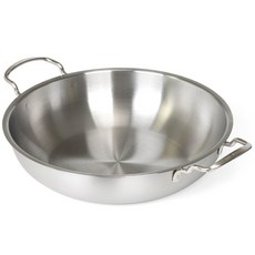 Kitchen-Art IH爐適用不鏽鋼淺湯鍋, 1個, 28cm, 銀色