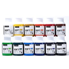 알파색채 소프트바디 아크릴물감 세트 MAIN COLOR, 250ml, 12색