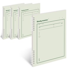 뮤니드 it spring 파스텔 라인노트, 뮤트그린, 4개 4개, 뮤트그린